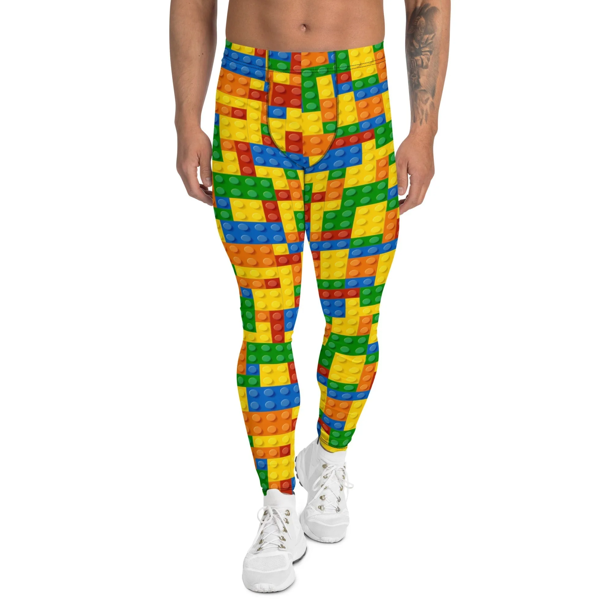 Colorful Blocks Men's Leggings