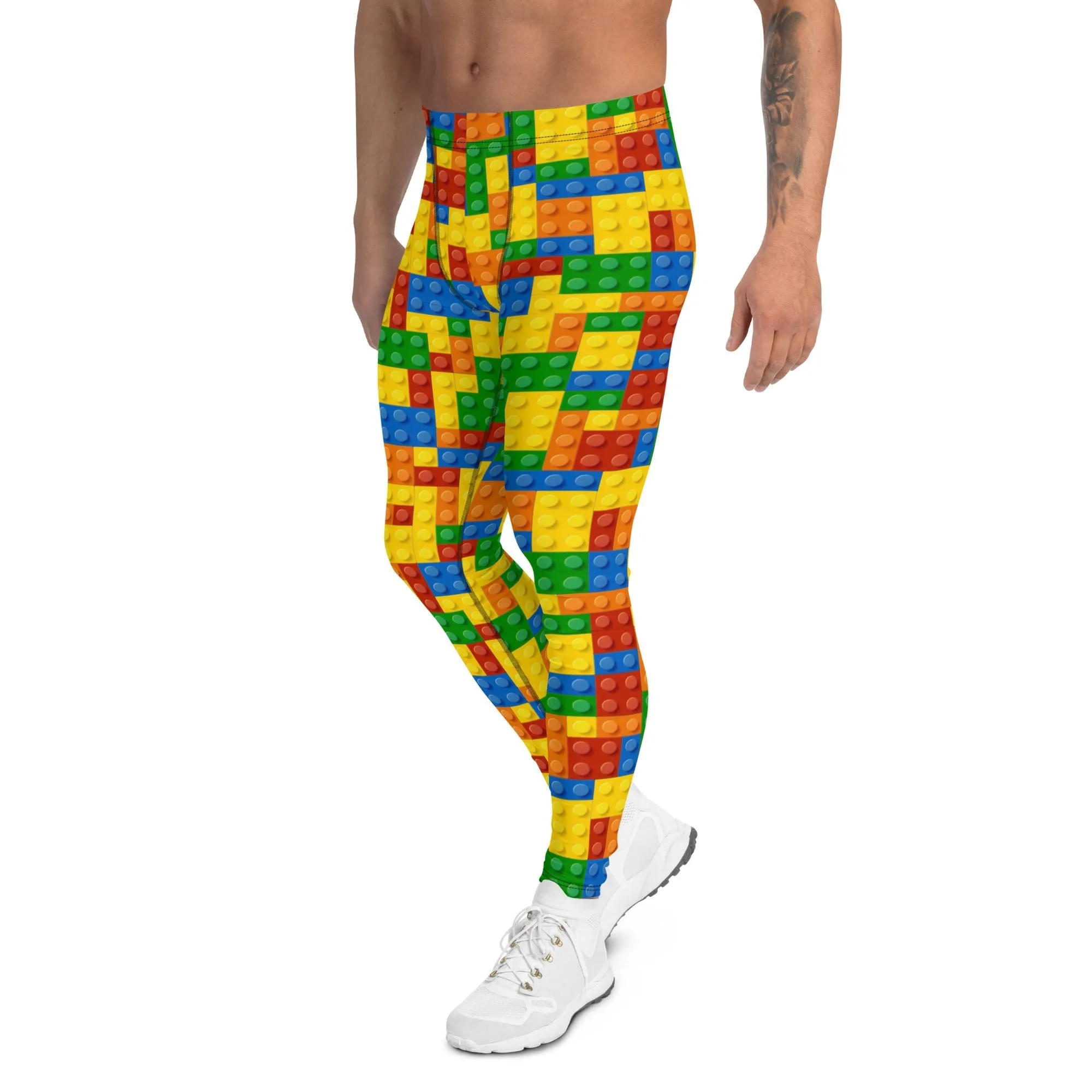 Colorful Blocks Men's Leggings