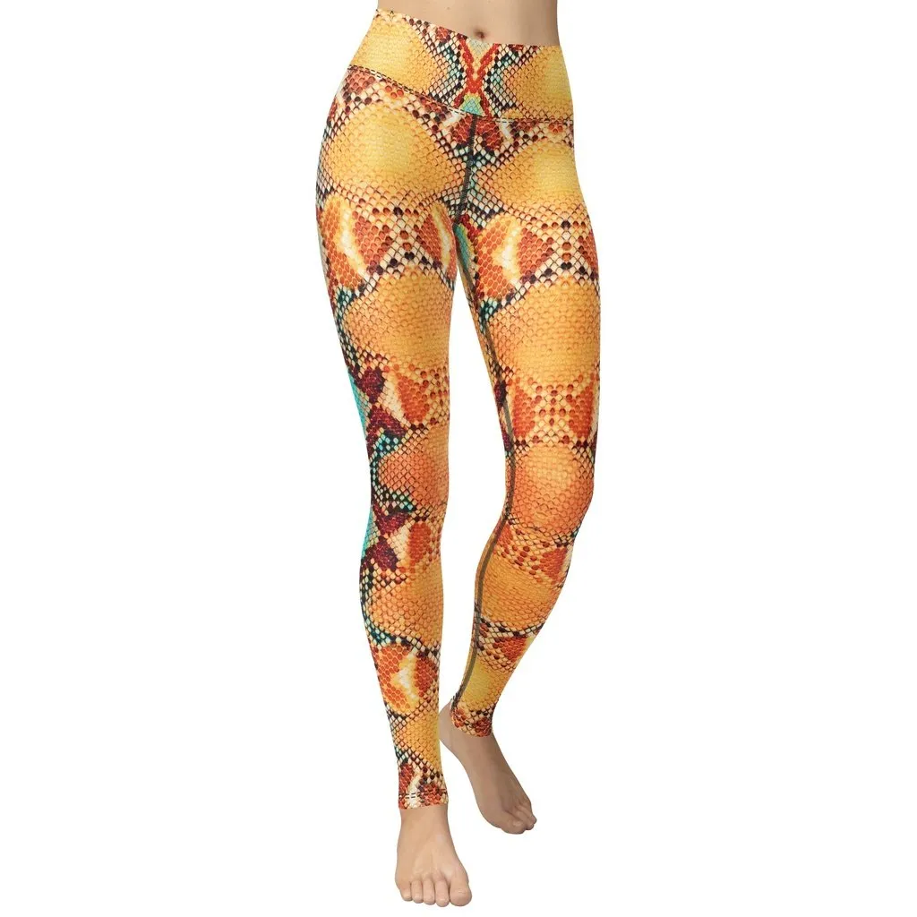 Colorful Snake Pattern Yoga Leggings