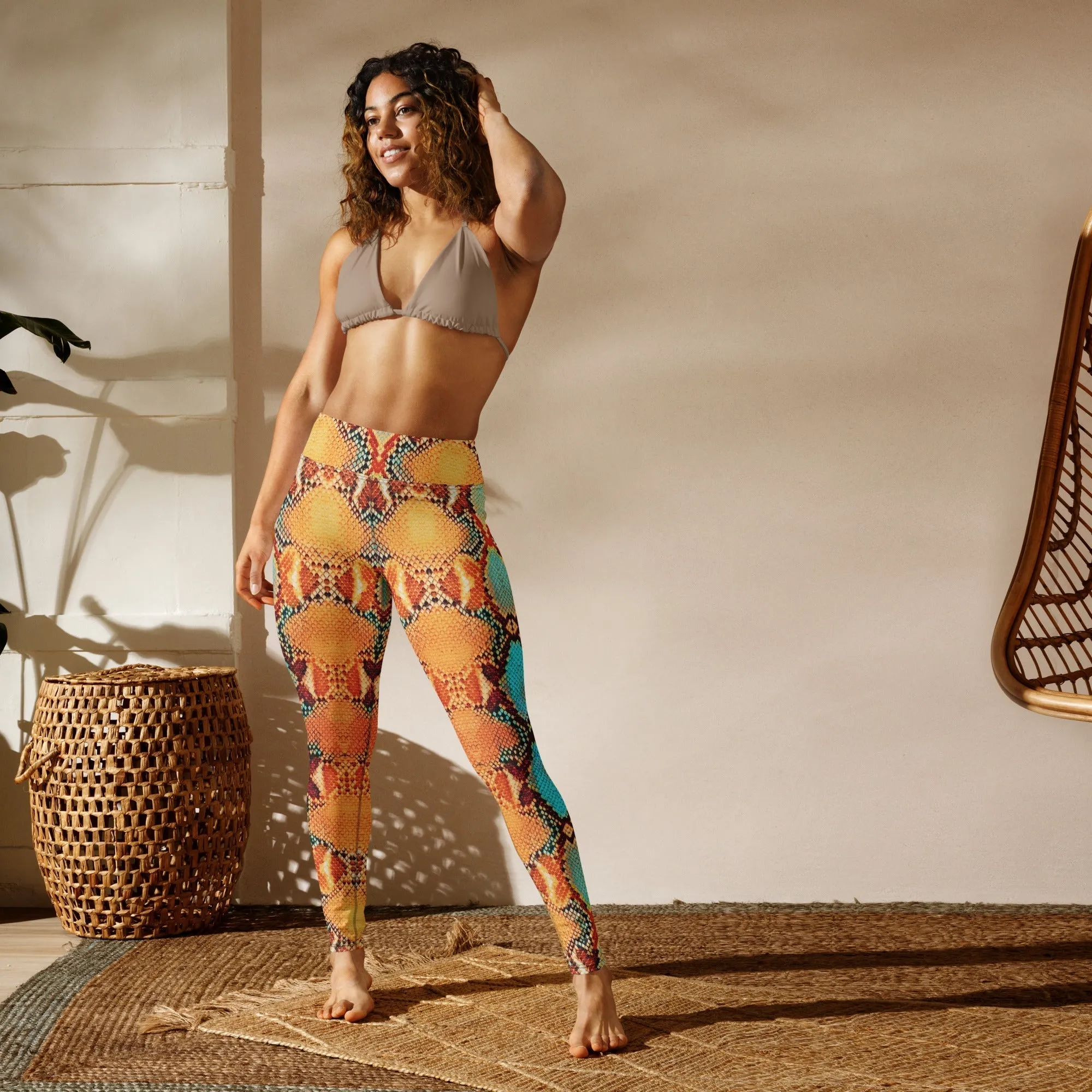 Colorful Snake Pattern Yoga Leggings