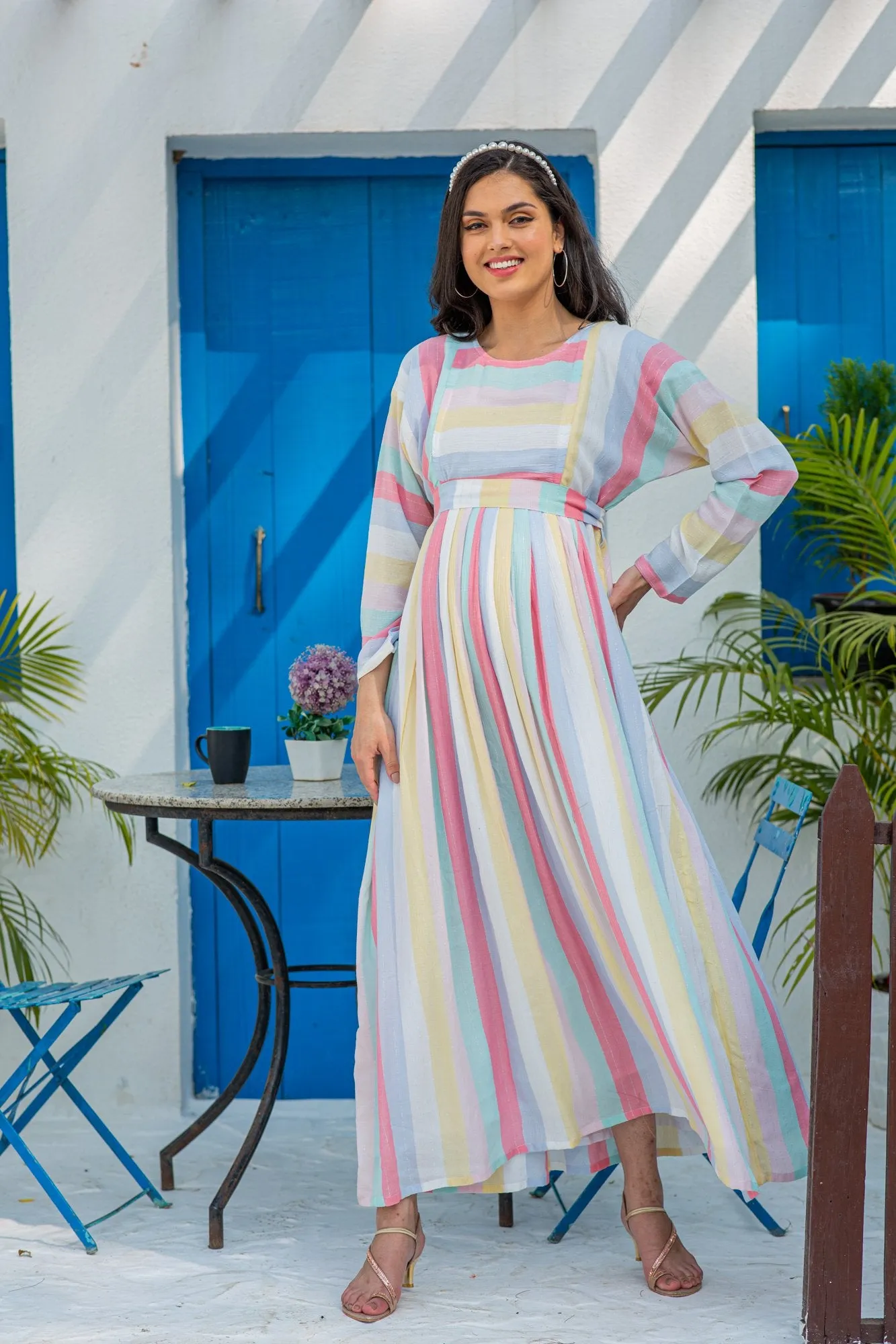 Colourful Paradise Maternity & Nursing Dress