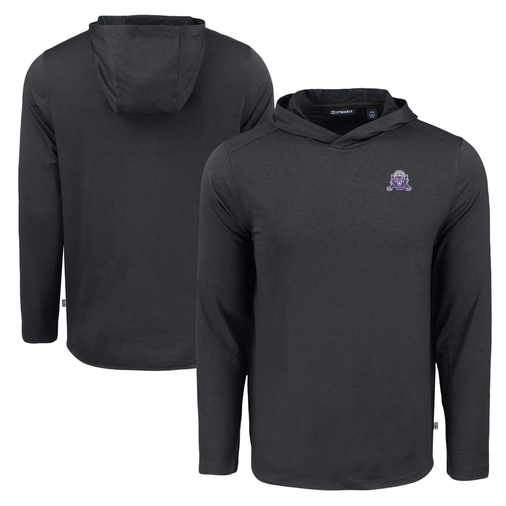 Cutter & Buck Northwestern Wildcats Black Coastline Epic Comfort Eco Recycled Long Sleeve Hoodie T-Shirt