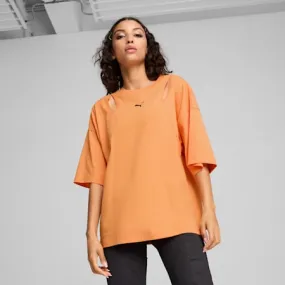 DARE TO Women's Oversized Cut-Out Tee | Bright Melon | PUMA SHOP ALL PUMA | PUMA 