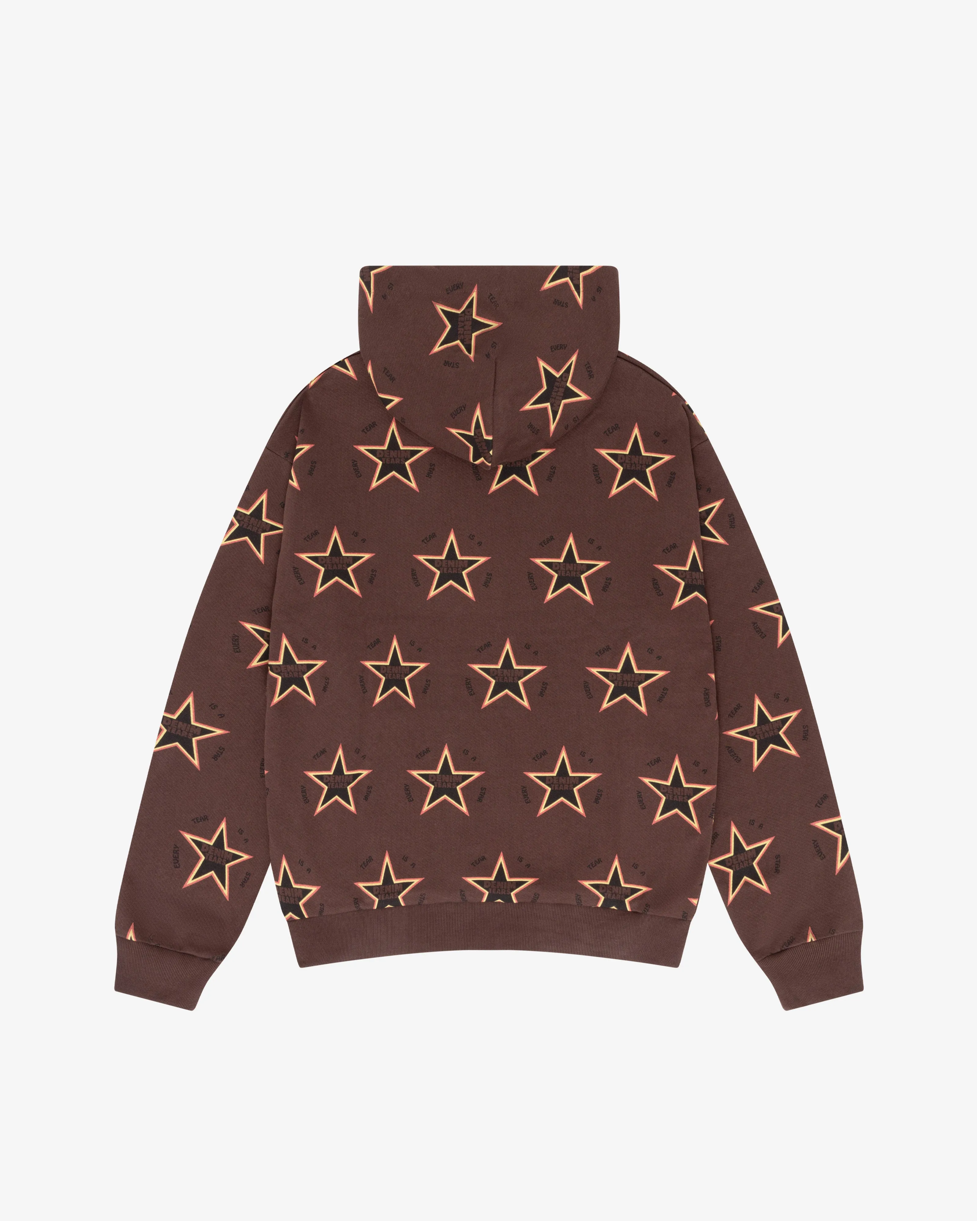 Denim Tears - Men's Every Tear Is A Star All Over Hoodie - (Brown)