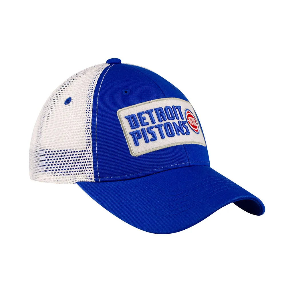 Detroit Pistons Felt Patch Trucker Adjustable Hat