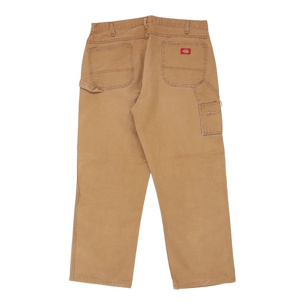 Dickies Carpenter Trousers - 37W 30L Brown Cotton