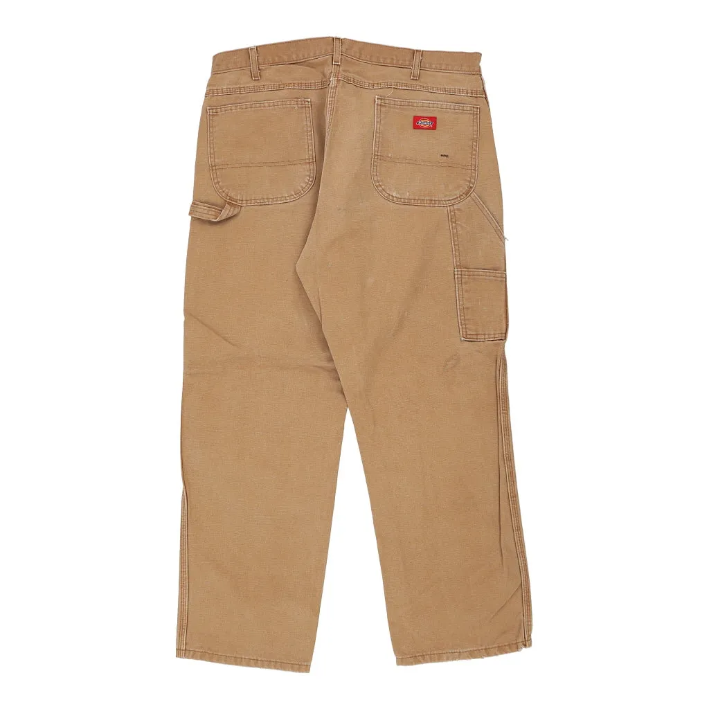 Dickies Carpenter Trousers - 38W 30L Brown Cotton