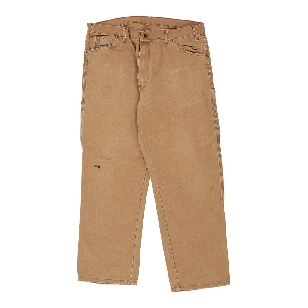 Dickies Carpenter Trousers - 38W 30L Brown Cotton