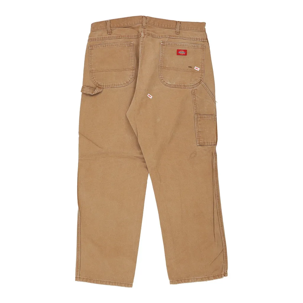 Dickies Carpenter Trousers - 38W 30L Brown Cotton