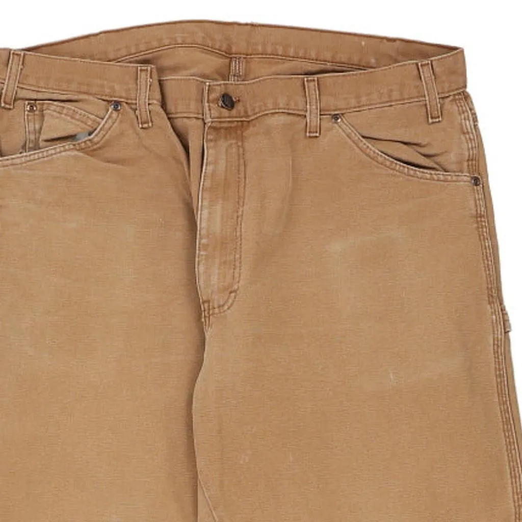 Dickies Carpenter Trousers - 38W 30L Brown Cotton