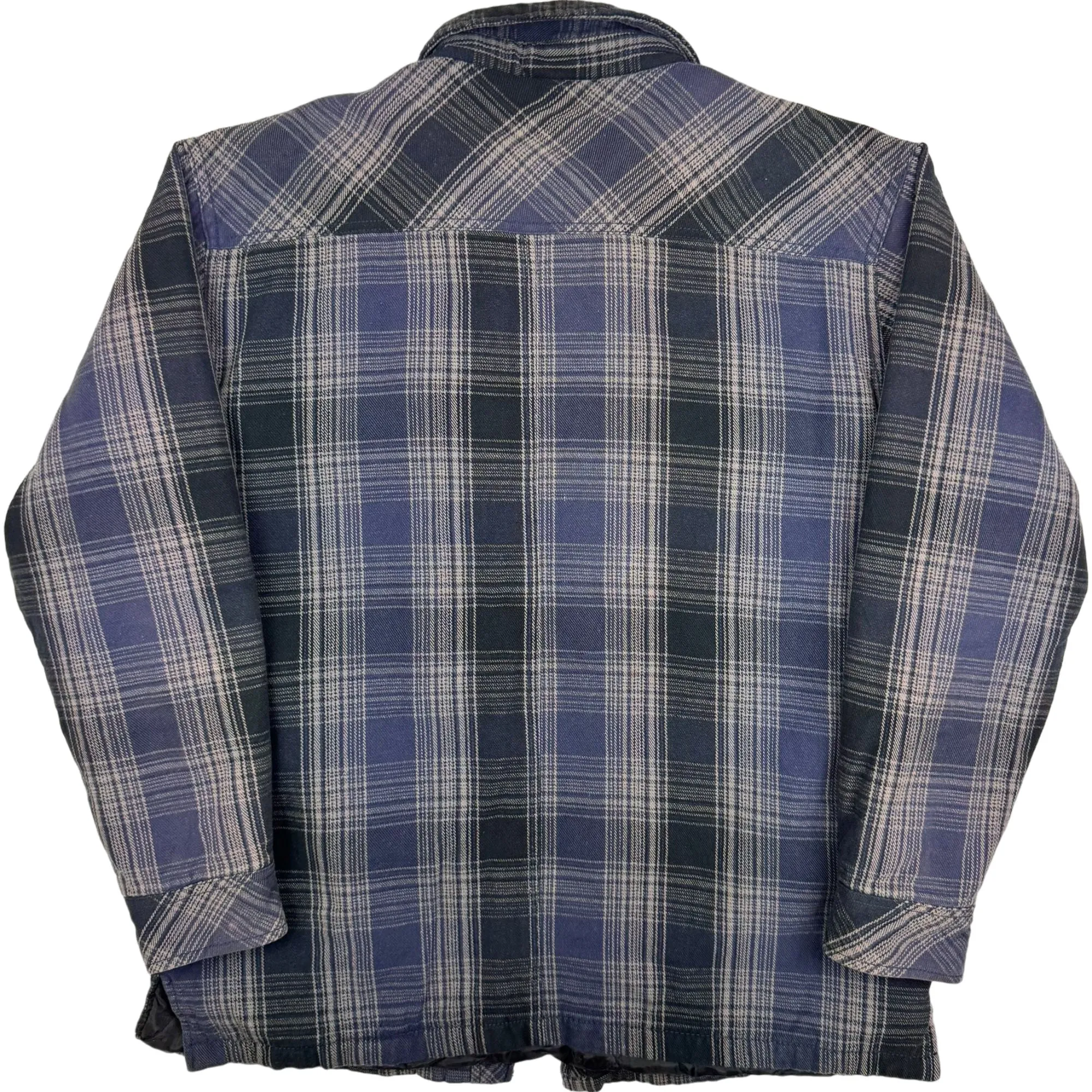 Dickies Padded Flannel Shirt Quilted Jacket Blue Black