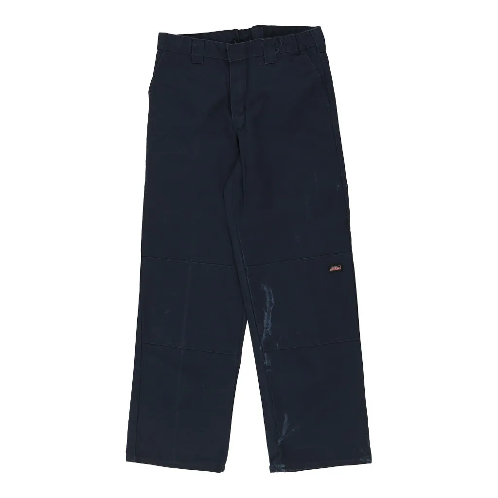 Dickies Trousers - 30W UK 10 Navy Cotton Blend