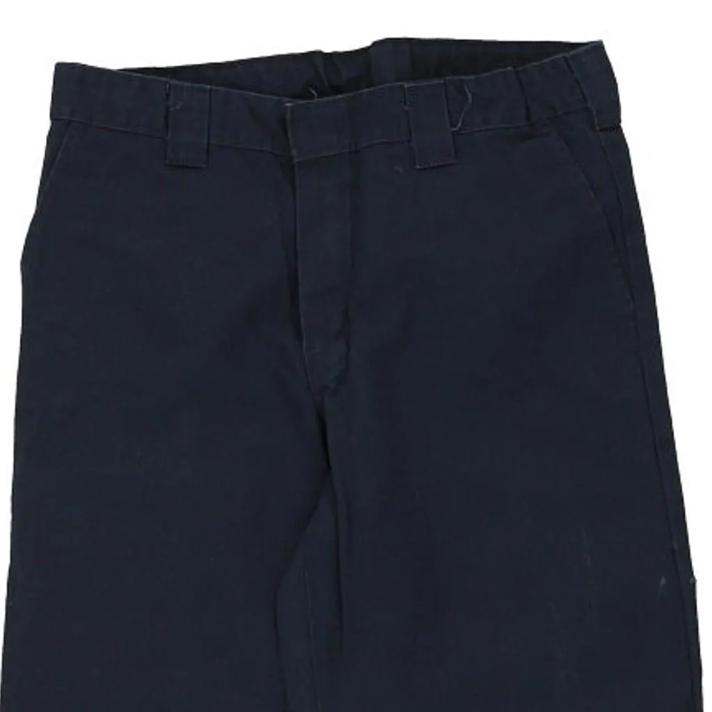 Dickies Trousers - 30W UK 10 Navy Cotton Blend