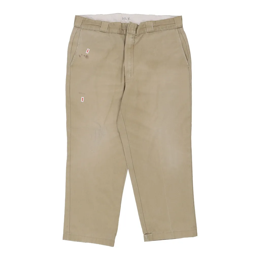 Dickies Trousers - 38W 27L Beige Cotton Blend