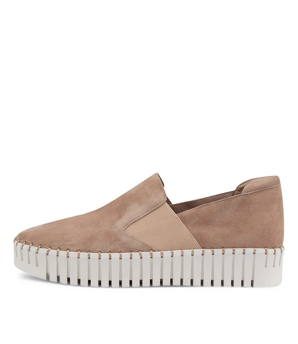 DJANGO & JULIETTE Becca Latte Suede Sneakers Ws