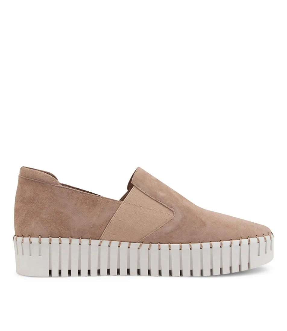 DJANGO & JULIETTE Becca Latte Suede Sneakers Ws