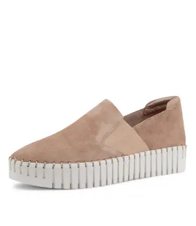 DJANGO & JULIETTE Becca Latte Suede Sneakers Ws