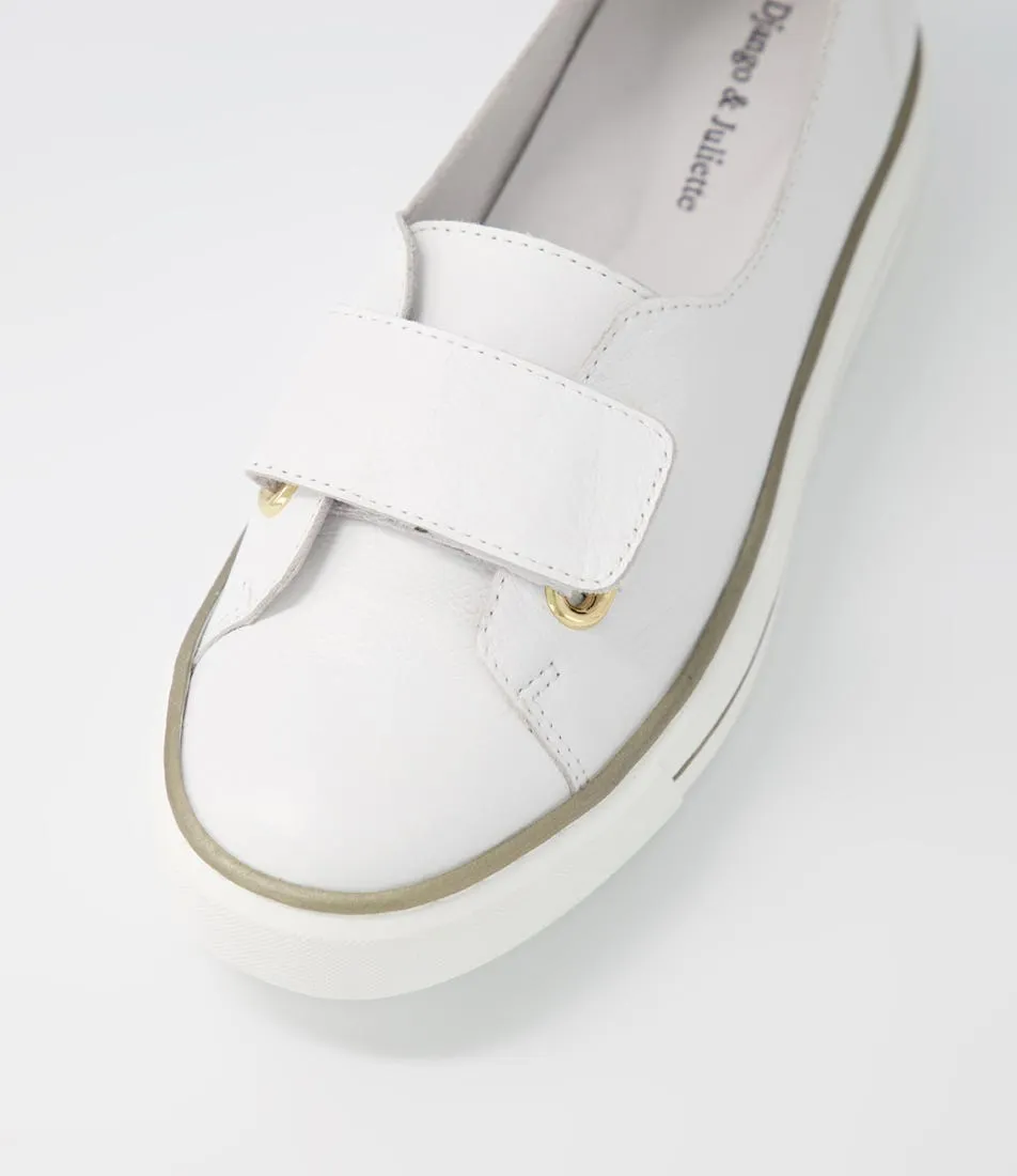 DJANGO & JULIETTE Yummie White Leather Sneakers