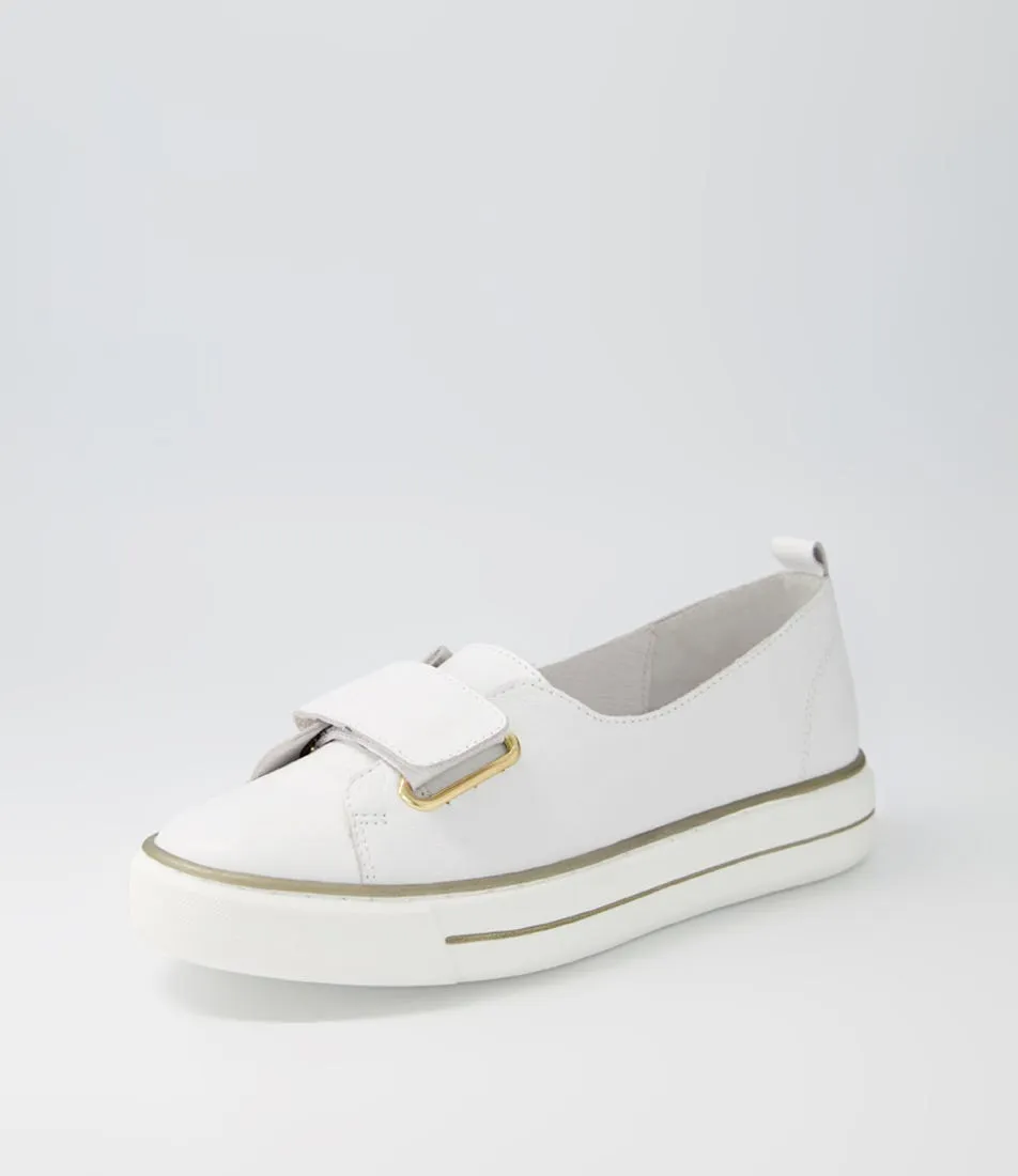 DJANGO & JULIETTE Yummie White Leather Sneakers