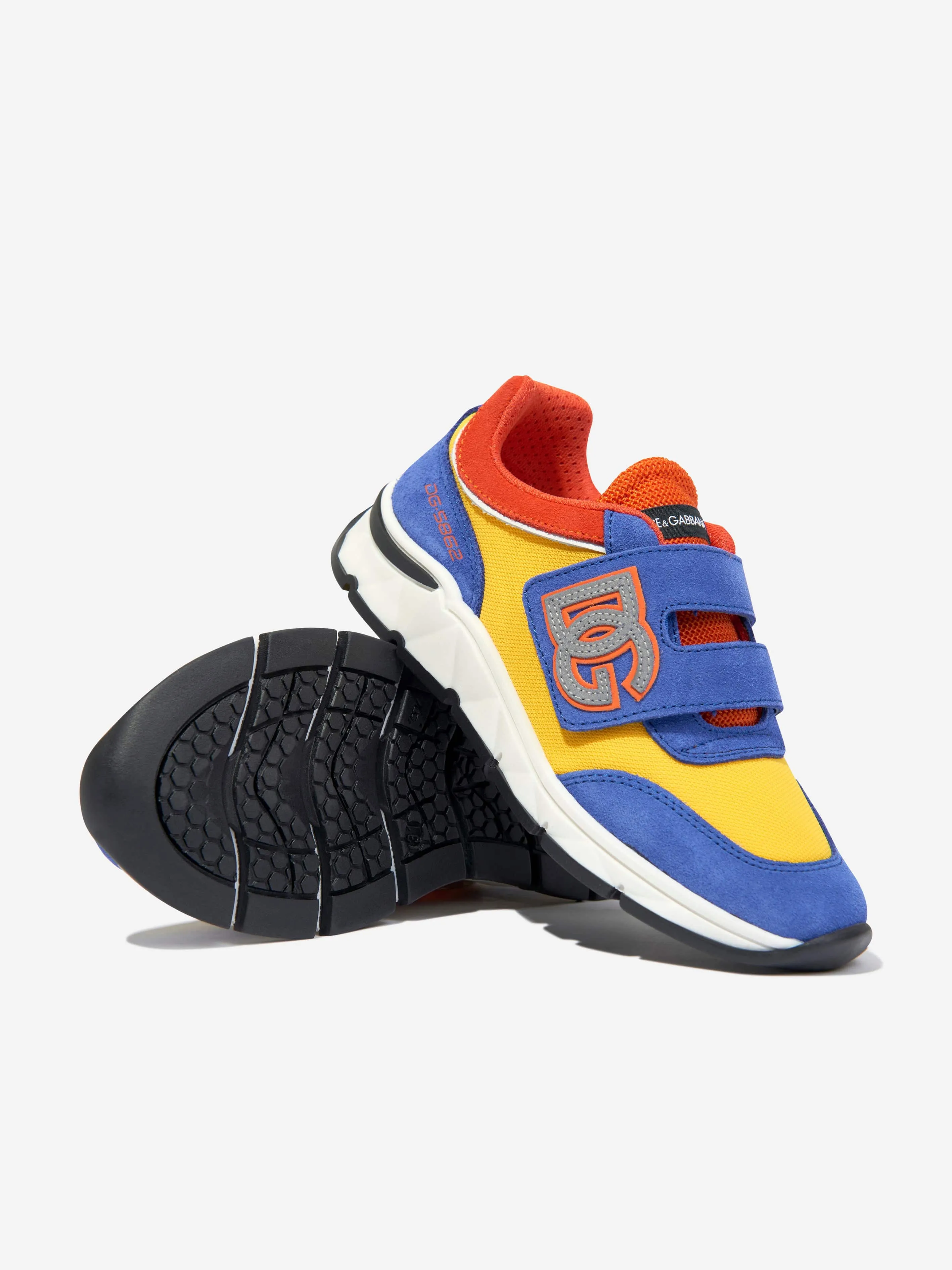 Dolce & Gabbana Boys Colourblock Velcro Trainers in Multicolour