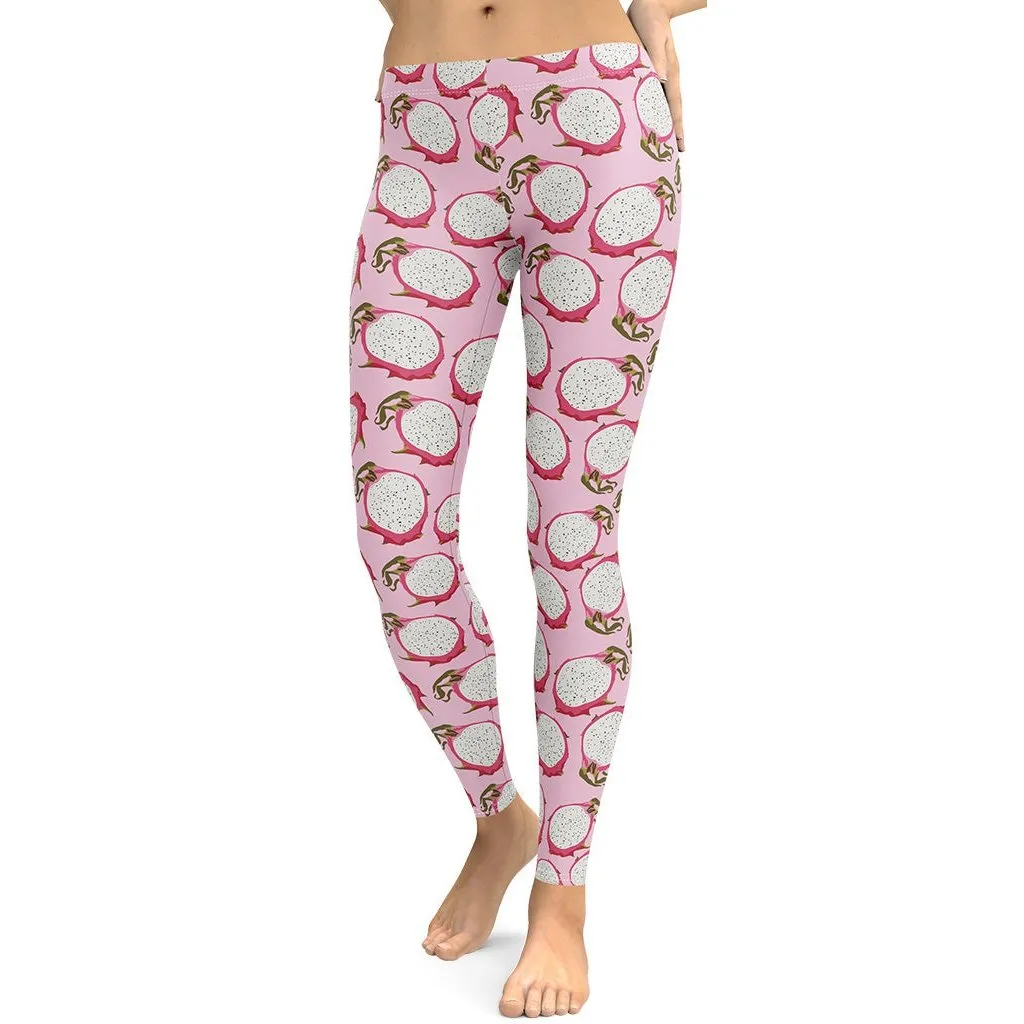 Dragon Fruit Pattern Leggings