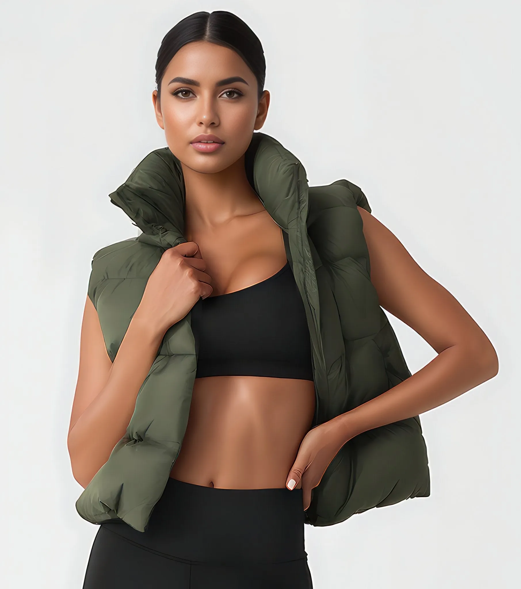 DYI Cropped Puffer Vest