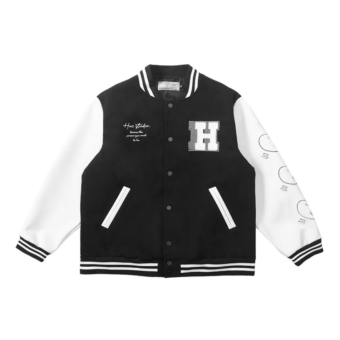 Embroidered Broken Hearts Varsity Jacket