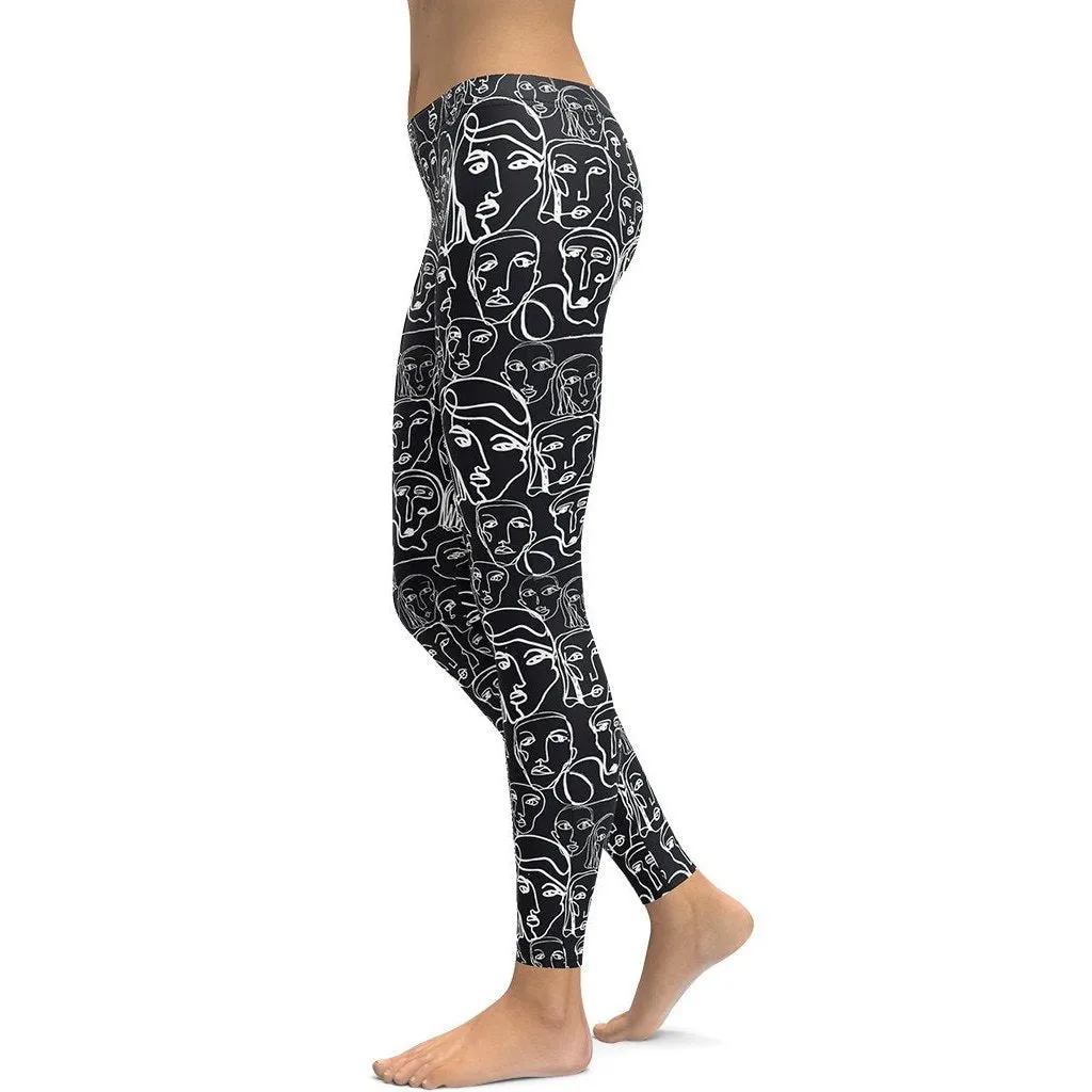 Face Drawing Leggings