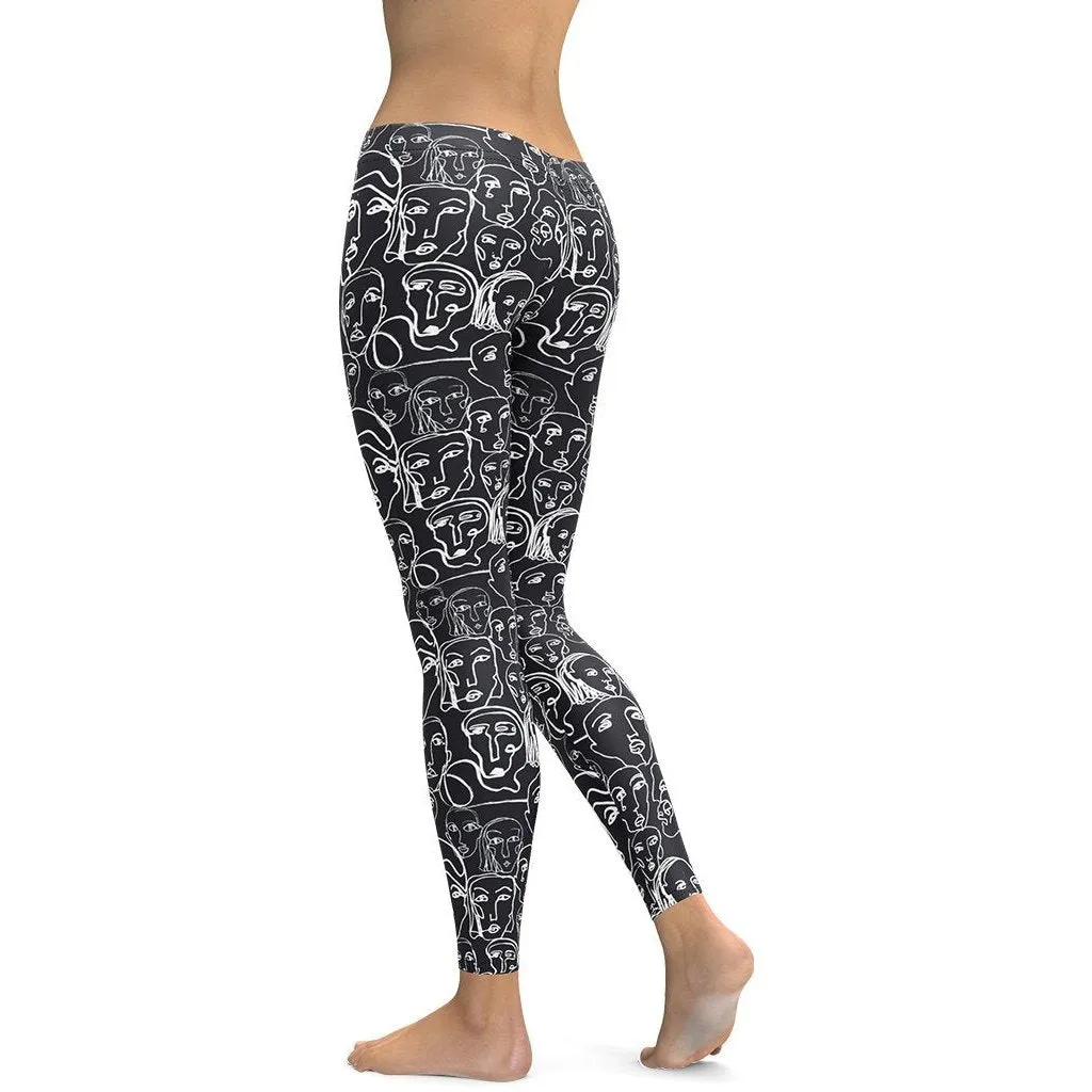 Face Drawing Leggings