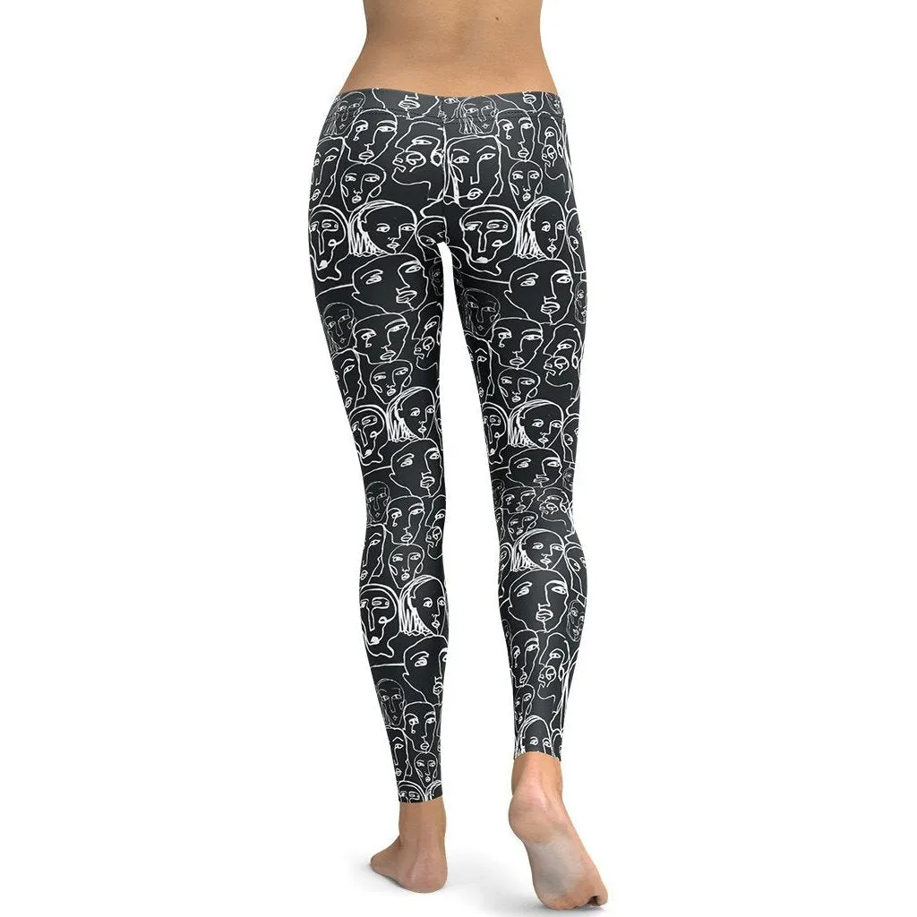 Face Drawing Leggings