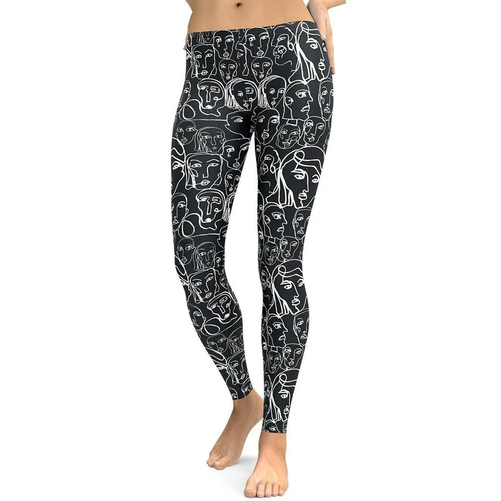 Face Drawing Leggings