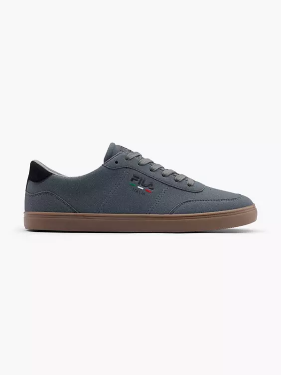 FILA  Grey Faux Suede Lace Up Trainers