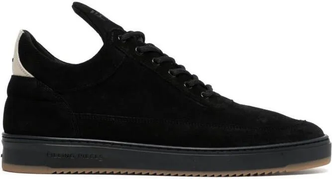 Filling Pieces suede low-top sneakers Black