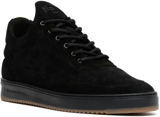 Filling Pieces suede low-top sneakers Black