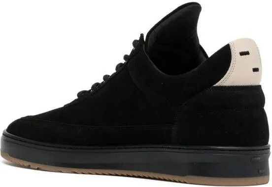 Filling Pieces suede low-top sneakers Black