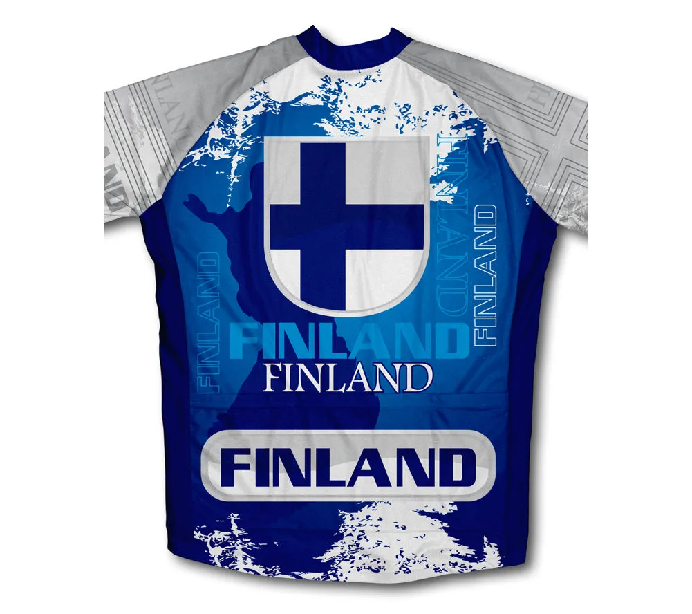 Finland Flag Winter Thermal Cycling Jersey