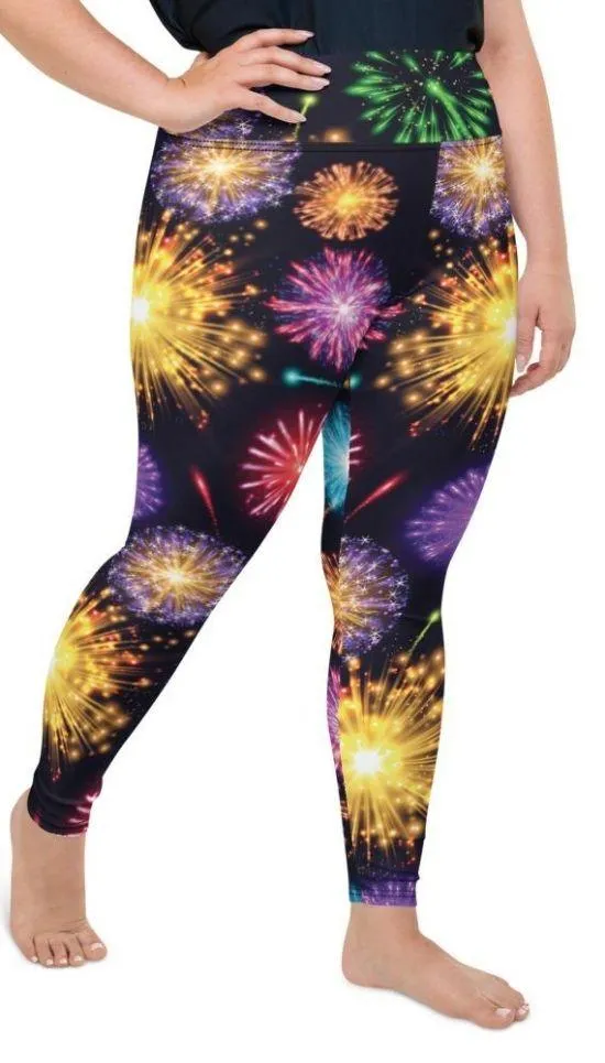 Fireworks Plus Size Leggings