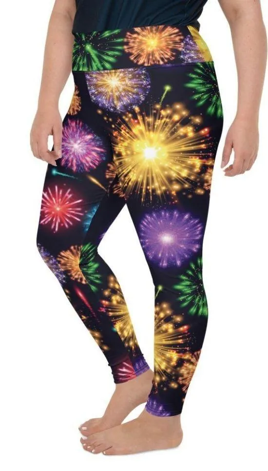 Fireworks Plus Size Leggings