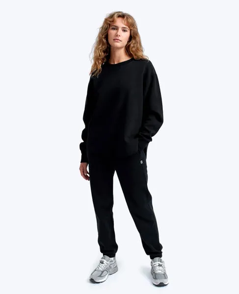 Flatback Thermal Relaxed  Crewneck Black Womens