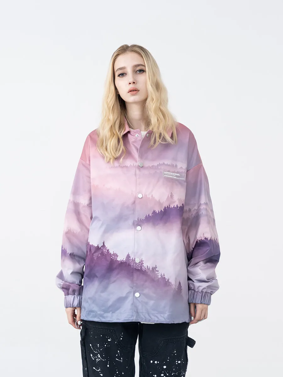 Forest Print Coach Jacket