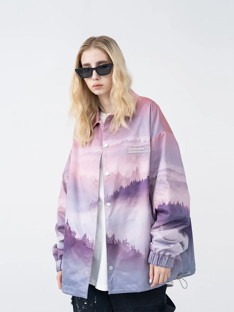 Forest Print Coach Jacket