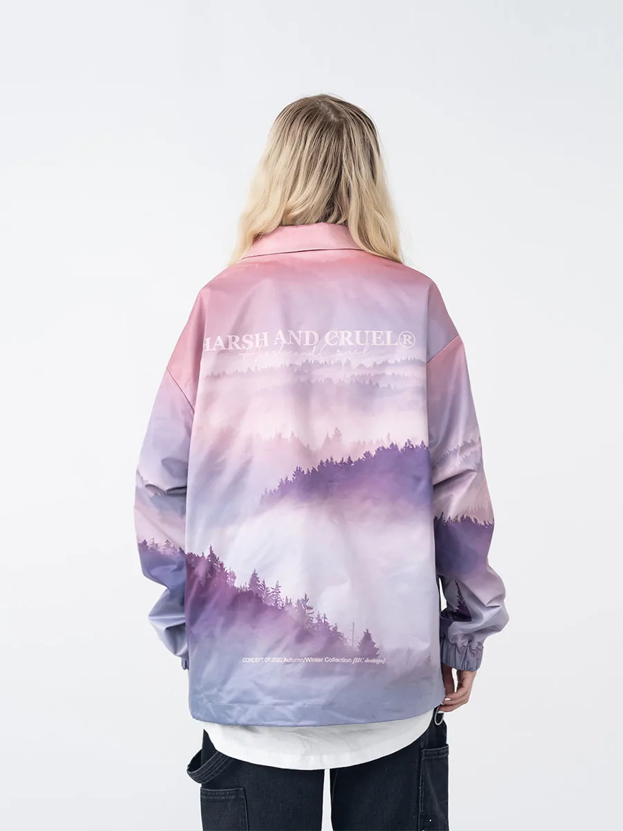 Forest Print Coach Jacket