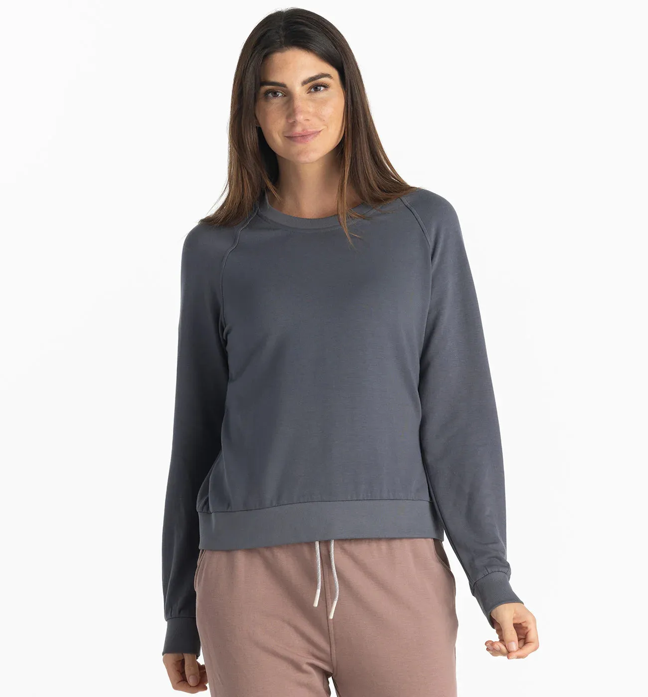 Free Fly Women's Bamboo Lightweight Fleece Crew