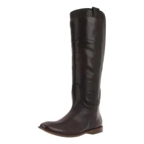 FRYE Women's Paige Tall Riding Boot Dark Brown Burnished Full Grain 7.5