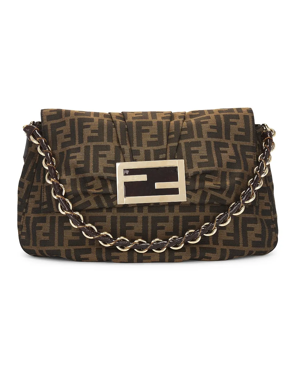 FWRD Renew Fendi Mia Zucca Chain Shoulder Bag -        