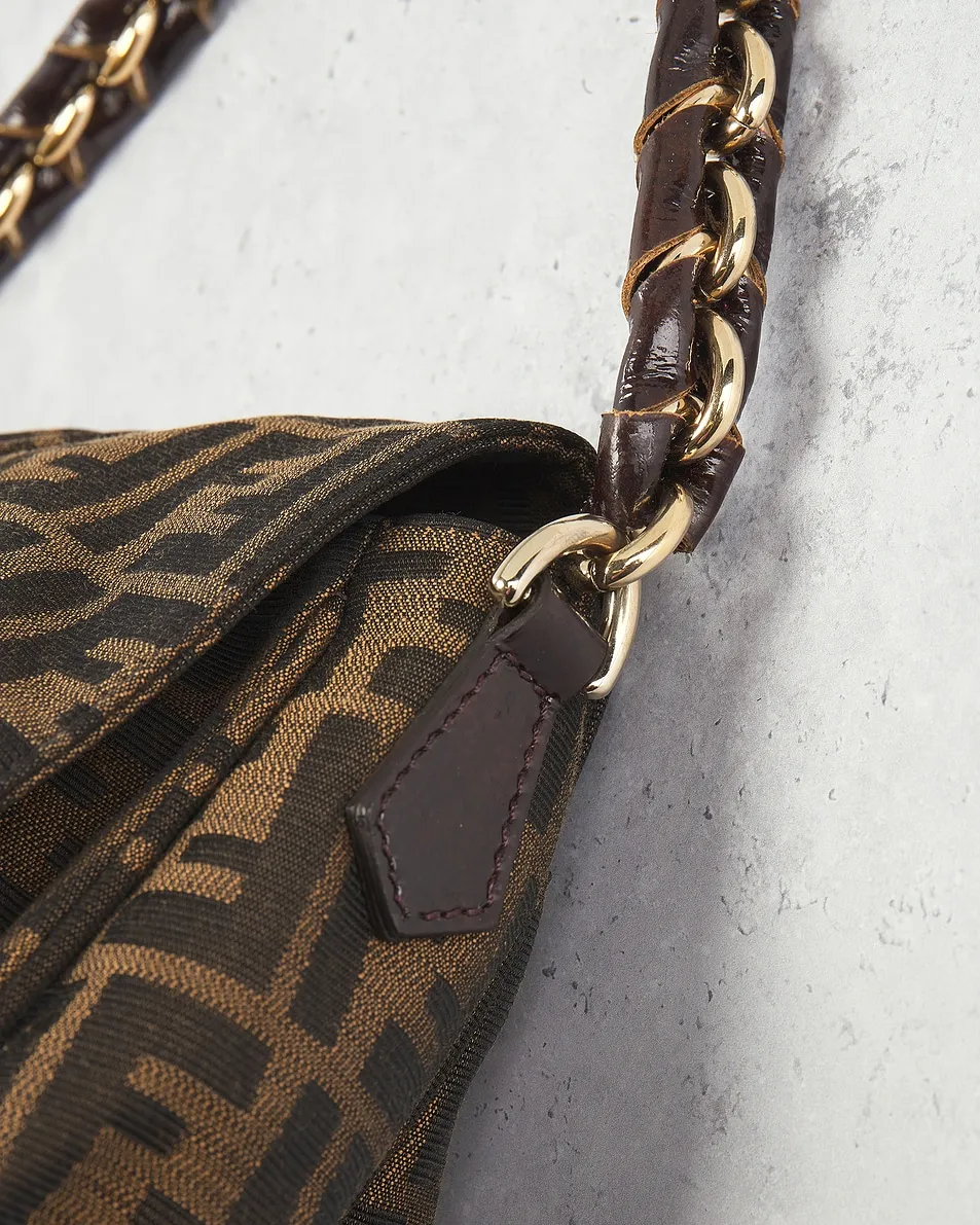 FWRD Renew Fendi Mia Zucca Chain Shoulder Bag -        