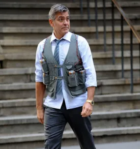 George Clooney Money Monster Leather Vest