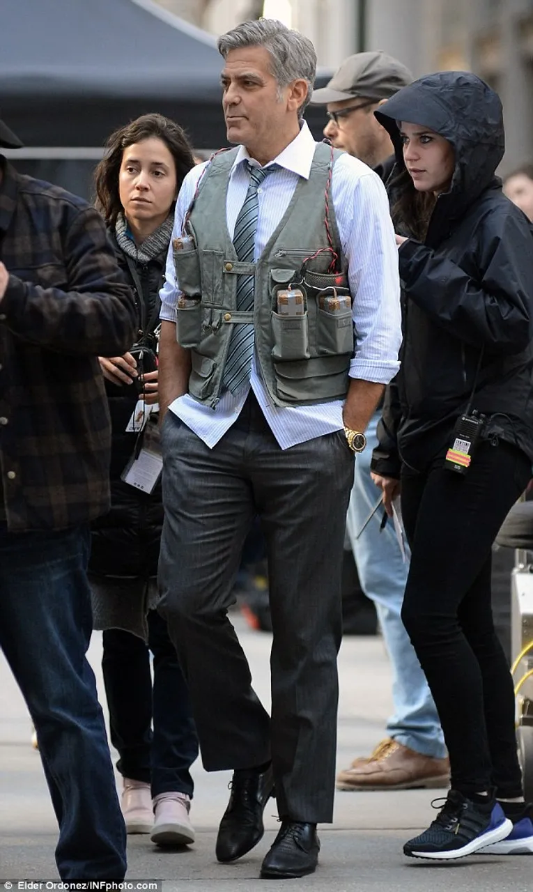 George Clooney Money Monster Leather Vest