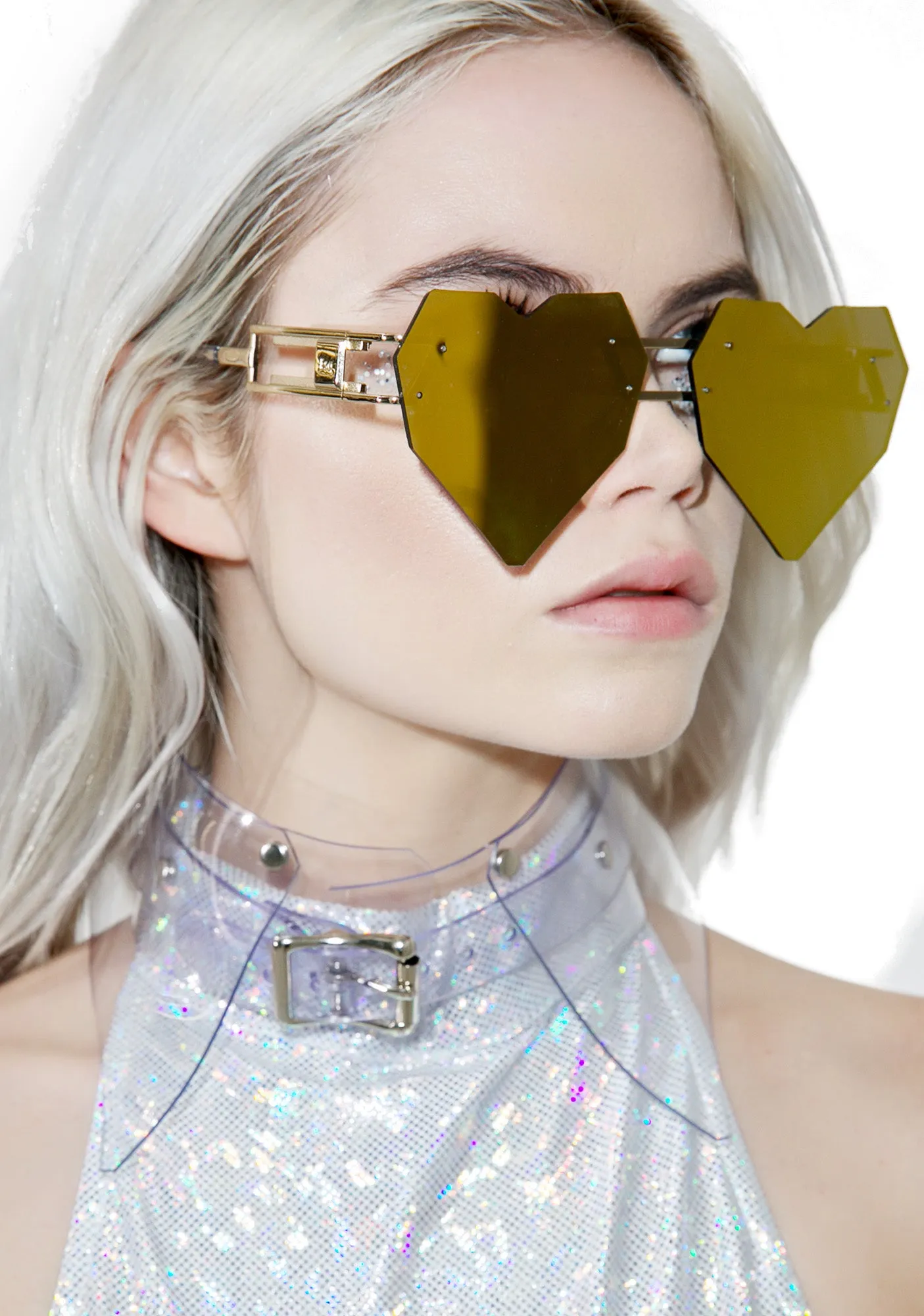 Gold Heart Speqz Sunglasses-