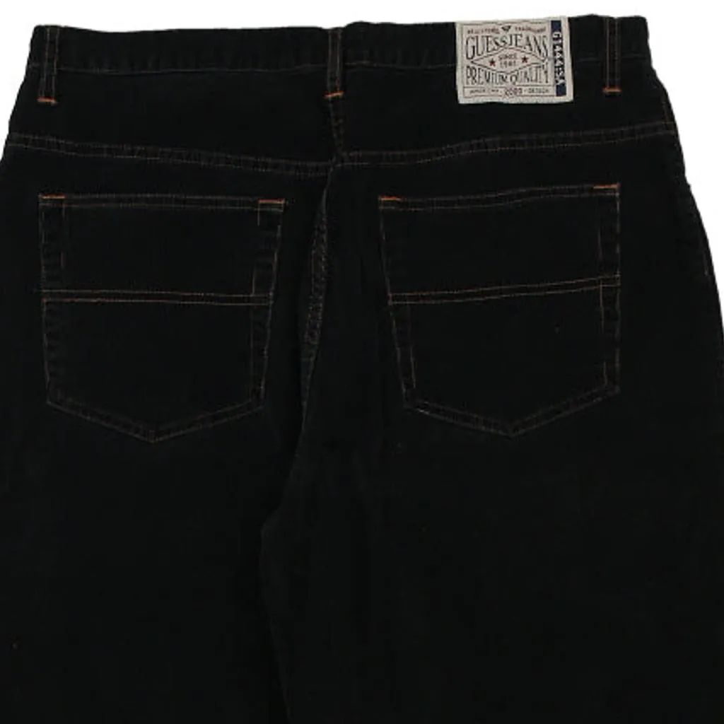 Guess Cord Trousers - 36W 31L Black Cotton